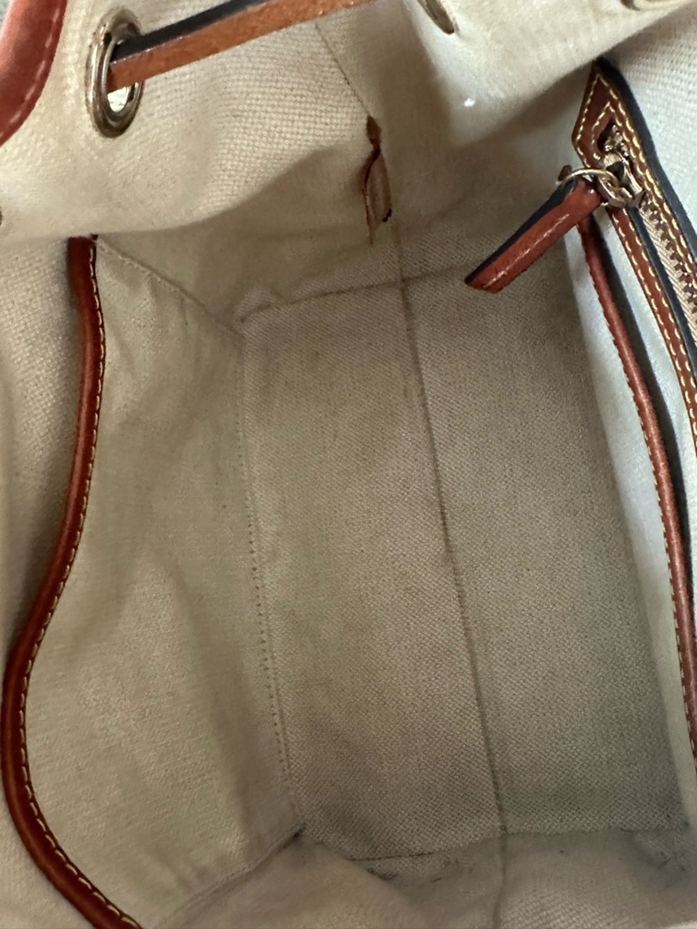 Dooney & Bourke K1169158 Monogram Small Drawstring Shoulder Bag with Tassels. - Picture 15 of 16